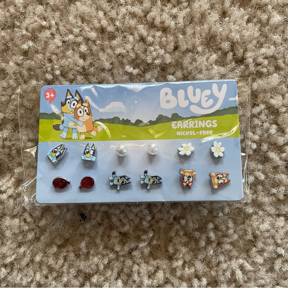 Bluey Nickel-Free Earrings Set